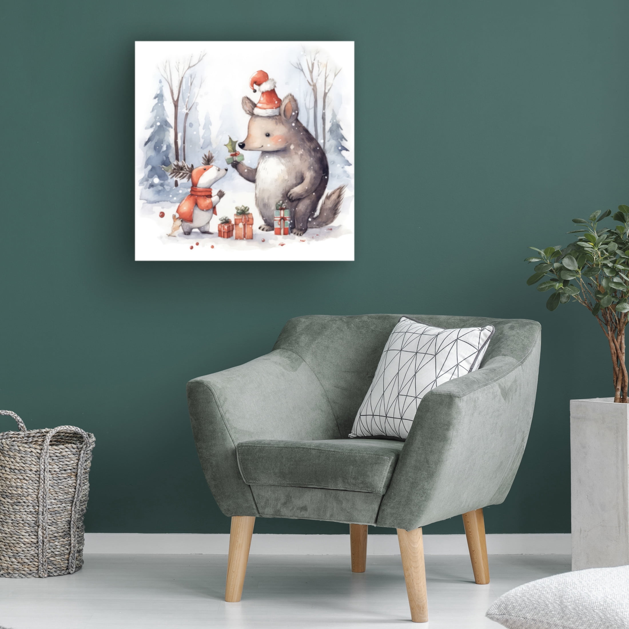 Canvas Wall Art - The Golden Valley 'A Present For You' Wall Art for Living Room, Bedroom, or Office Décor by Trademark Fine Art - 14 x 14 Inches