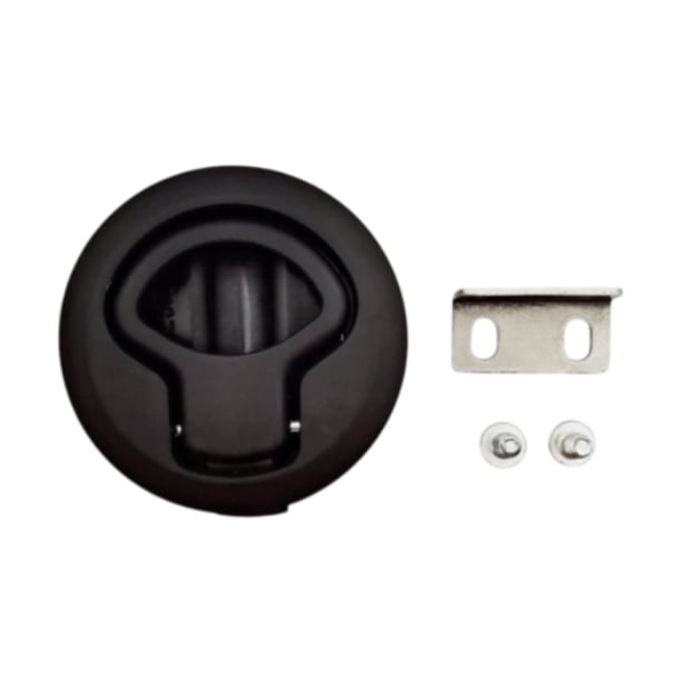 Cerradura para gabinete, compacta y versátil, para puertas de armarios de yates y barcos. Negro
