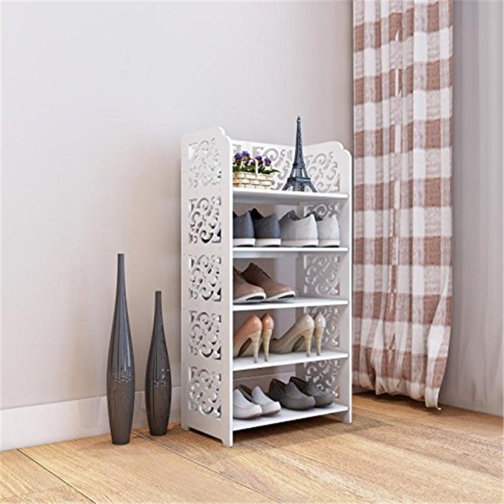 Zimtown Wood Plastic Shelf Unit Storage Organizer 5Tier Shelves