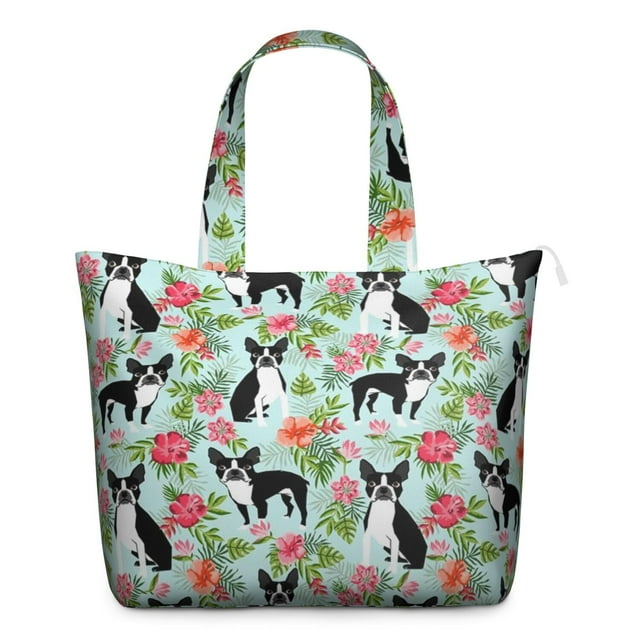 Dog and Paw Print Travel Tote, Cute Puppy Pattern Duffel, Lightweight Weekender for Pet Lovers