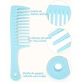 thumbnail image 3 of 3 piezas Peine de dientes anchos y peine para desenredar el cabello, Juego de peines grandes para cabello rizado, cabello largo, cabello húmedo, 3 of 4