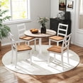 thumbnail image 2 of Giantex Set of 4 Dining Chairs, Space-Saving Armless Chairs w/Solid Rubber Wood Legs,  Ladder Back Side Chairs, Natural, 2 of 5
