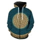 thumbnail image 1 of Sudadera con capucha y cremallera con estampado dorado de lujo para hombre, divertida, de manga larga, primavera 2024, gran oferta, estilo Harajuku informal para adolescentes., 1 of 6