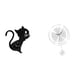 thumbnail image 1 of Reloj de pared,Reloj de pared con diseño de gato para guardería,sala de juegos y interior,Reloj de pared,Reloj de pared decorativo para baño y dormitorio.,Reloj de pared redondo silencioso y, 1 of 8
