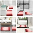 thumbnail image 7 of Buganda Luxury U-Shaped Bathroom Rugs, Super Soft and Absorbent Microfiber Toilet Bath Mats, Non-Slip Contour Bathroom Carpets with Rubber Backing, 20X24, Red, 7 of 7