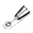 thumbnail image 4 of Two Pack BPA-Free Stainless Steel Cookie Scoop, 1 TBSP Scooper #60, Soft Grip Handle, Easy Food Release, Create Even Portion Sizes, Multipurpose Kitchen Melon Baller, Meatball Spring Scoops, Black, 4 of 7