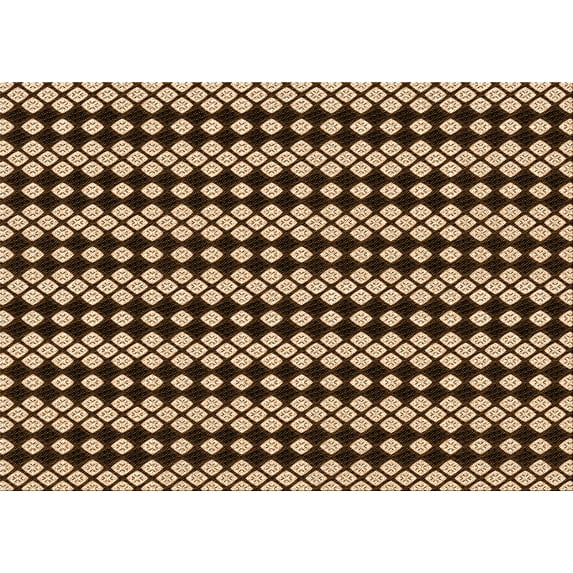 Ahgly Company Machine Washable Indoor Rectangle Transitional Brown Sugar Brown Area Rugs, 8' x 12'