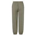 thumbnail image 7 of PMVFHDE Girls Casual Jogger Pants Elastic Waistband Ankle Soft Comfortable Kids Trousers For Daily Play Outdoor Activities Suitable Spring Autumn Army Green,13-14 Years, 7 of 7