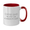thumbnail image 2 of amangny Cool Oil worker Gifts, Coffee Gives Me My Oil Worker Power, Funny Two Tone 11oz Mug For Coworkers From Team Leader, Two tone mug, Gift for oil worker, 2 of 2