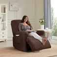 thumbnail image 4 of TAOCOCO Reclining Armchair Slipcovers Stretch Recliner Sofa Slip Cover Solid Couch Covers Furniture Chair Protector Chocolate, 4 of 9