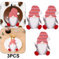 thumbnail image 1 of Soporte para Cubiertos Navideño Adorno Navideño para El Papá Noel (sombrero A Rayas) 3 Uds., 1 of 5