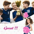 thumbnail image 6 of Cheerleading PomPoms,QZS Reusable Pink Plastic PomPoms for Basketball Celebration,15Pack Dancing Accessories for Football Pep Rally, 6 of 6