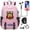 Color3, variant on Anime One_Pieces Backpack with USB Charging Port-Student Back to School Canvas Bookbag-Multifunctional Travel Knapsack for Teen