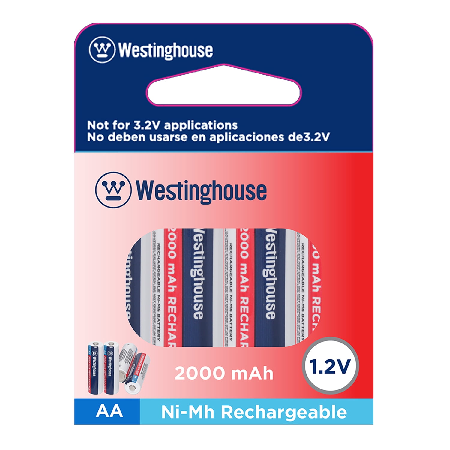 Westinghouse 2000 mAh AA Ni-MH Rechargable Battery