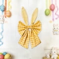 thumbnail image 4 of 16" Bunny Ears Wreath Bow, Rustic Buffalo Plaid Fabric Bow for Easter & Spring Decor, Indoor Outdoor Decoration for Front Door, Wall, Wreath and Party Crafts, 4 of 5