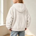 thumbnail image 5 of JZEJING Girls Hoodies Size 10-12 Solid Color Fleece Hooded Top Fall Winter Long Sleeve Pullover Sweatshirt with Pocket 2026, 5 of 9