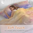 thumbnail image 4 of 3 Piece Cloud in the Sky Sunset Duvet Cover Set Queen Size, Microfiber Comforter/Quilt Cover with Corner Ties and 2 Pillowcases, Mountain Nature All Season Soft Bedding with Zipper Closure, 4 of 8