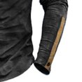 thumbnail image 4 of Mens Shirts, Mens Retro Henley Shirts Muscle Long Sleeve Button Cotton T-Shirt Slim Fit Casual Washed Top, 4 of 4