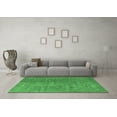 thumbnail image 3 of Ahgly Company Indoor Round Oriental Emerald Green Industrial Area Rugs, 7' Round, 3 of 4