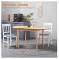thumbnail image 4 of Drop Leaf Dining Table 56" Natural Wood Kitchen Table - Small Space Folding Table for 6 People, 4 of 9