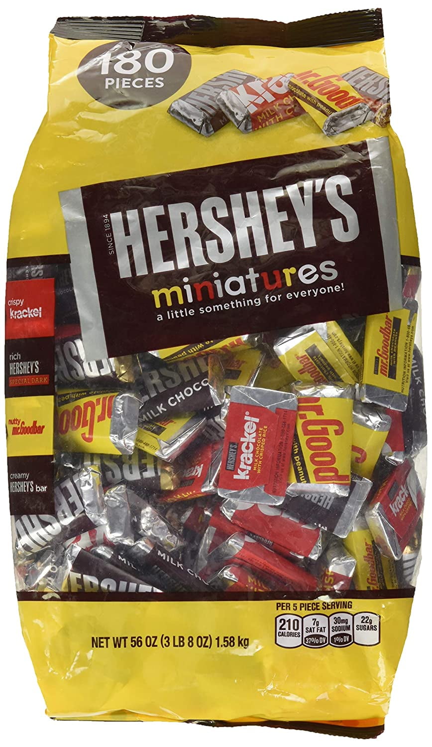 HERSHEYS Miniatures Chocolate Candy (HERSHEYS, KRACKEL, and MR. GOODBAR), Snack Size Assortment