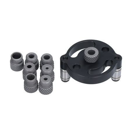 

Hole Puncher Locator Vertical Aluminum Alloy Round Dowel Carpentry Drilling Positioner