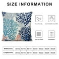 thumbnail image 5 of JEUXUS  Beach Throw Pillow Covers,Coastal Coral Branch Ocean Themed Pillowcase Luxury Decorative Cushion Cover for Couch Bed Sofa Farmhouse Decoration, 5 of 5