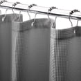 thumbnail image 1 of Cortina de ducha Amazer Bath, tela gris gofrada, 90 x 180 cm, 1 of 7