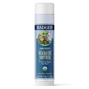Badger Headache Relief Stick with Peppermint, Eucalyptus, Lavender & Menthol, USDA Organic, 0.6 oz
