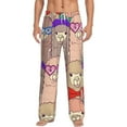 thumbnail image 2 of Kdxio Cute Lamas Print Men's Sleep Pajama Pant Lounge Pants with Pockets, 2 of 8