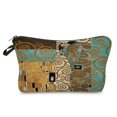 thumbnail image 1 of Gustav Klimt-neceser informal para mujer, bolsa de cosméticos con estampado de lágrimas y pintura al óleo personalizable, neceser de viaje LIUWENJING unisex, 1 of 2