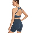 thumbnail image 2 of Conjunto de Top y pantalones cortos con sujetador de Yoga para mujer, ropa de entrenamiento ajustada para gimnasio, traje de talla grande, Sujetador deportivo, Top de Yoga, ropa deportiva para Fitness, 2 of 5