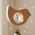 thumbnail image 5 of Crystal Bell Wind Chimes Natural Wood Hanging Ornament 13.78 Inch Decorative Bells for Home Indoor Outdoor Patio Garden Window Porch Bedroom Calming Sound Decoration, 5 of 7