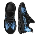 thumbnail image 1 of Zapatillas deportivas para hombre, zapatos de tecnólogo radiológico con estampado azul, informales, ligeras, planas, calzado para hombre, 1 of 6