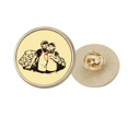 thumbnail image 1 of Chine Rouge Éducationnel Promotion Textile Rond Métal Broche d'Or Clip, 1 of 3