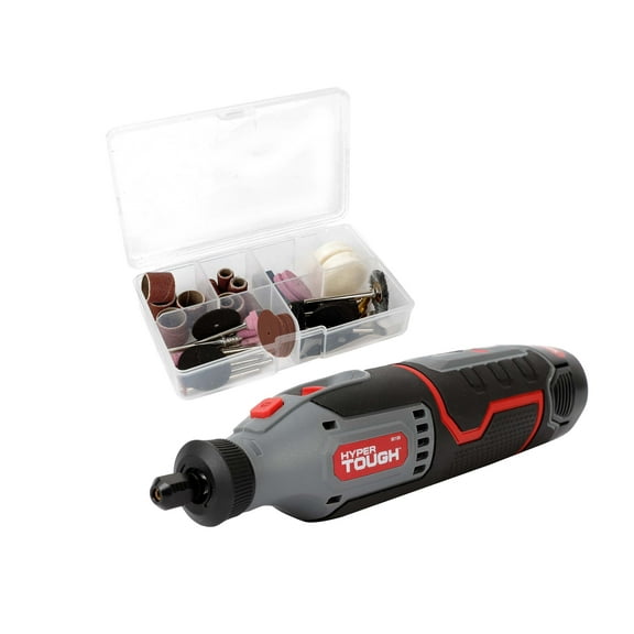 Hyper Tough 12v Rotary Tool Kit with 50-Piece Accessory Set, Holiday Gift