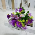 thumbnail image 3 of Naittoop Artificial Flowers Fake Silk Daisy with Green Leaves 28 Heads for Indoor Outdoor Home Wedding Party Decoration, Assorted Colors Daisy for Spring Summer Decoration 8.7*13 in Red, 3 of 7