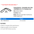 thumbnail image 2 of Timing Belt Kit - Compatible with 1986 - 1988 BMW 325 2.7L 6-Cylinder GAS 1987, 2 of 2