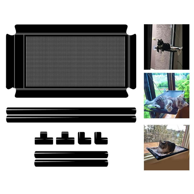 Cama Colgante para Mascotas perfecl con Cojinete de 15 Kg para Gato Asiento para Ventana Hamaca