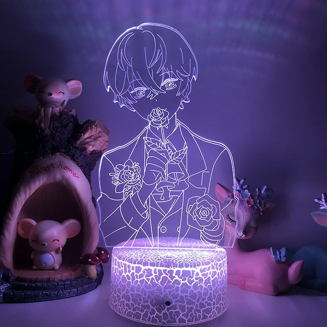 Lámpara decorativa de anime Night Light Mystic Messengers 3D Illusion
