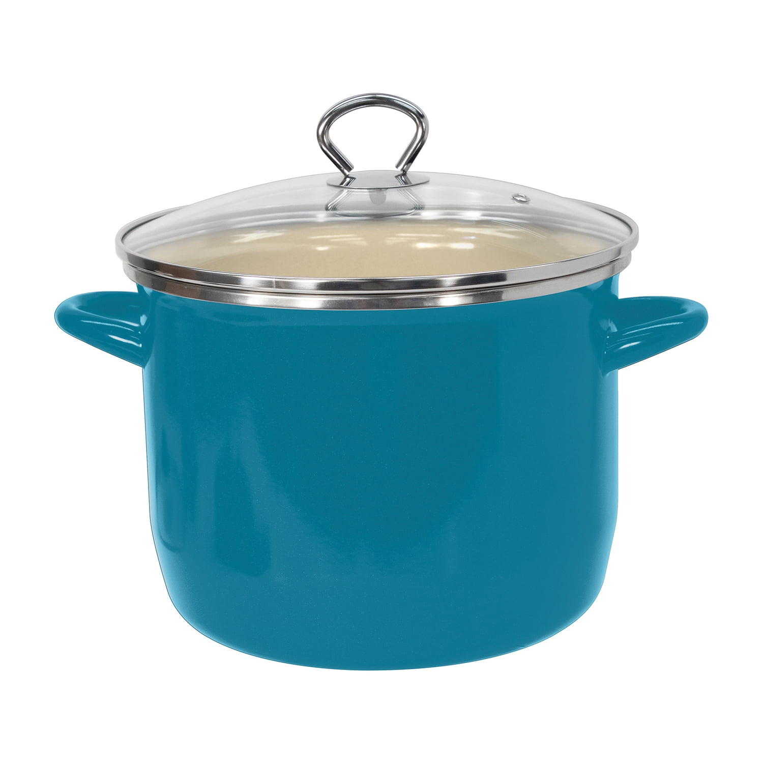 VASCONIA 8-Qt. Stockpot with Glass Lid (Teal), 4042818