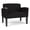 OpenHouse Black, variant on Belmont Lounge Reception Waiting Bariatric Chair / Black Steel Legs / Black
