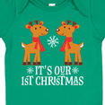 thumbnail image 4 of Inktastic Twins Our 1st Christmas Reindeer Boys or Girls Baby Bodysuit, 4 of 5