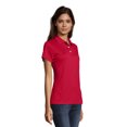thumbnail image 5 of Hanes Polo de Performance Sport Cool DRI pour Femmes, 2TG, Rouge Foncé, 5 of 5