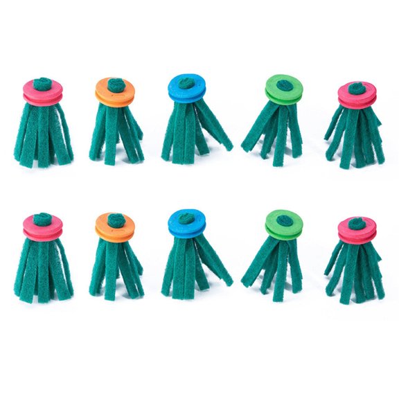 Floating Fish Breeding Mop - Aquarium Breeding Slate, Fish Egg Laying Bed, Soft Mop for Spawning, Home Or Office Aquatic Setups, 10pcs