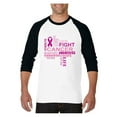 thumbnail image 1 of MmF - Mens Raglan Sleeve Baseball T-Shirts, up to Size 3XL - Fight Breast Cancer, 1 of 4