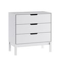 thumbnail image 2 of Flash Furniture Wooden 3-Drawer Dresser for Bedroom, Chest of Drawers for Kids in White, 2 of 10