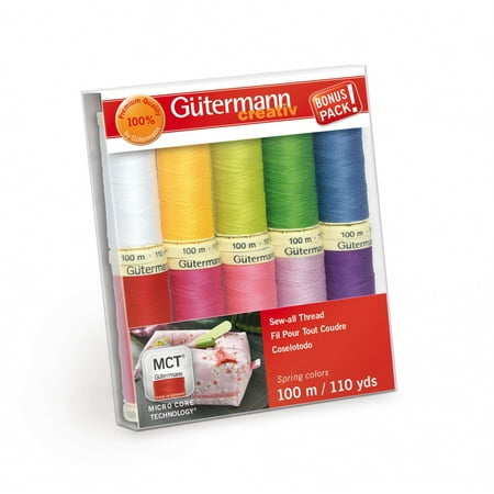 UPC: 0077780058521 | Gutermann Sew-All Polyester Thread Set – 10 Spools-Pastels