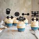 thumbnail image 4 of ZpiLkes 24 toppers para cupcakes con temática de gimnasio para fiesta fitness, 4 of 7