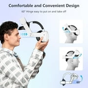 VR Comfort Head Strap Compatible with Meta Quest 3S and Quest 3,Adjustable Elite Strap Reduce Pressure & Balanced Weight Distribution for Oculus Quest 3/3S VR Headset Accessories, Wihte